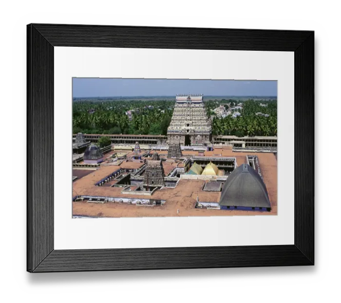 Framed Print : Bird's eye view of Nataraja temple