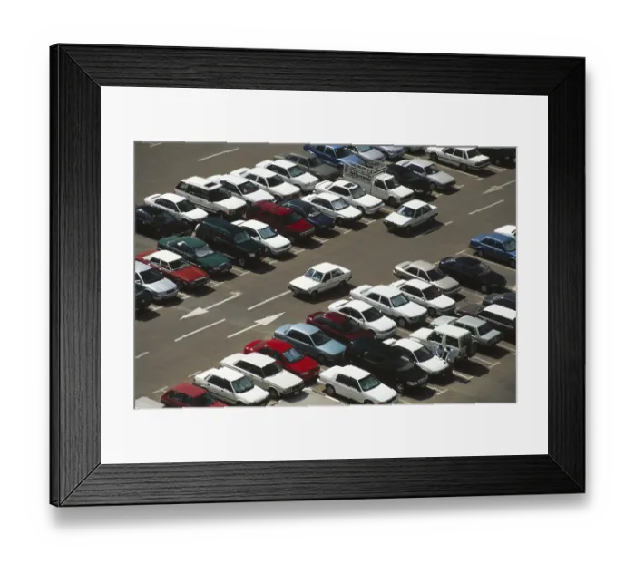 Framed Print : Car parking area near airport, india Framed Print : Car parking area near airport, india