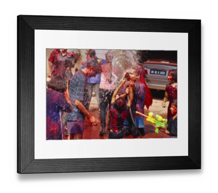 Framed Print : People celebrating holi, holi festival, india Framed Print : People celebrating holi, holi festival, india