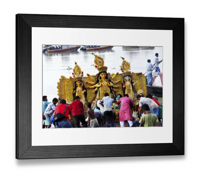 Framed Print : MERSION GODESS DURGA Calcutta India