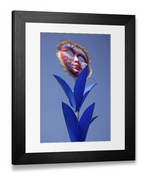 Framed Print : Colourful Mask Decoration on street Miramar Beach Panaji Goa India Asia