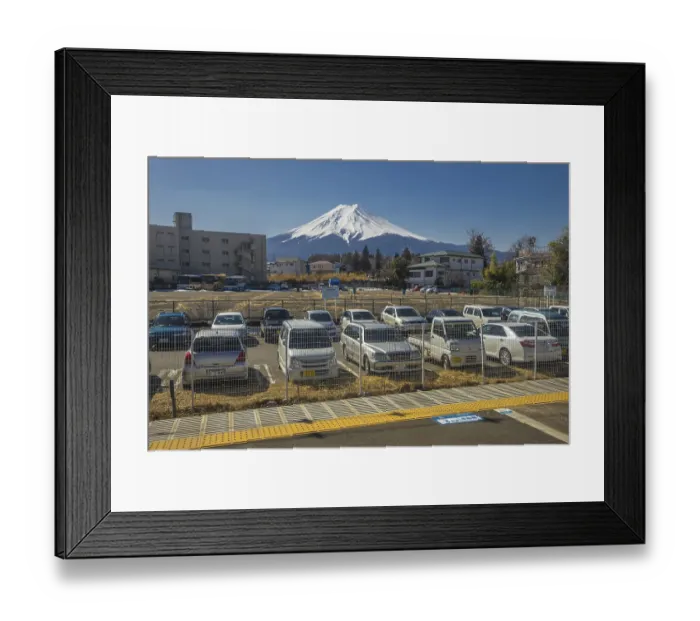 Framed Print : Villages, mount fuji, japan