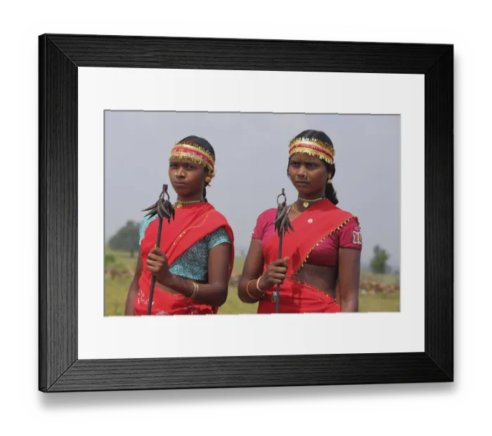 Framed Print : Bison horn dancers, bastar, chhattisgarh