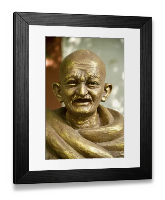 Framed Print : Sculpture mahatma gandhi, kabir chaura Framed Print : Sculpture mahatma gandhi, kabir chaura