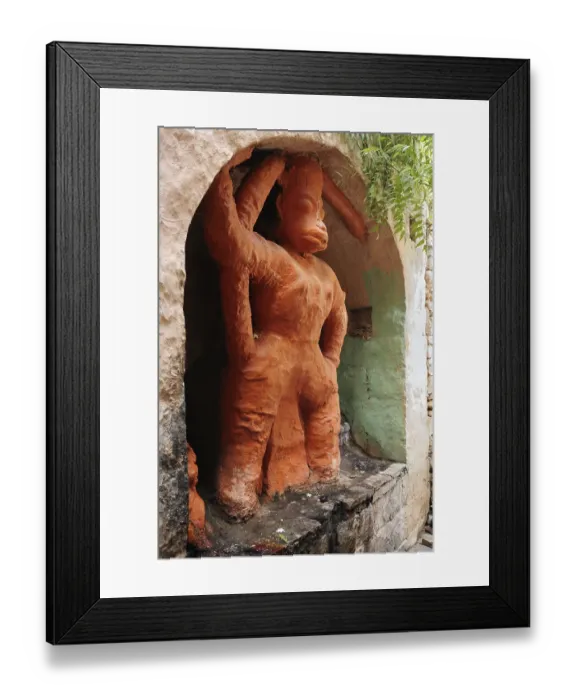 Framed Print : Hanuman statue, jatashankar temple