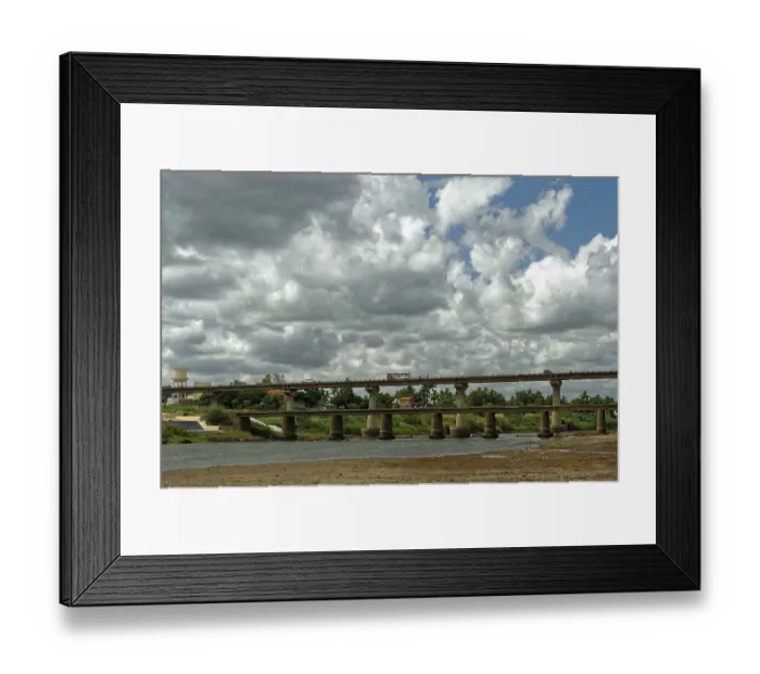 Framed Print : Bridge on Krishna river, kolhapur Framed Print : Bridge on Krishna river, kolhapur
