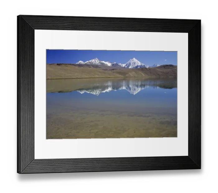 Framed Print : Chandra lake and peaks of chandra