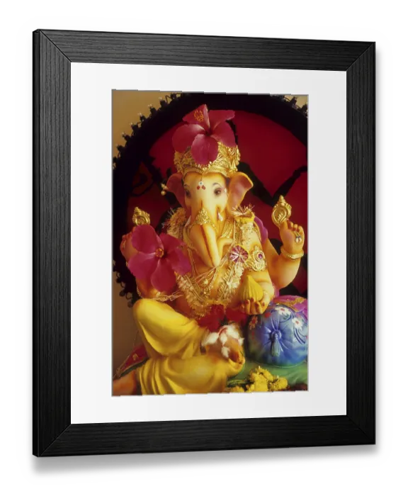 Framed Print : Ganesh ganpati Festival, elephant headed god