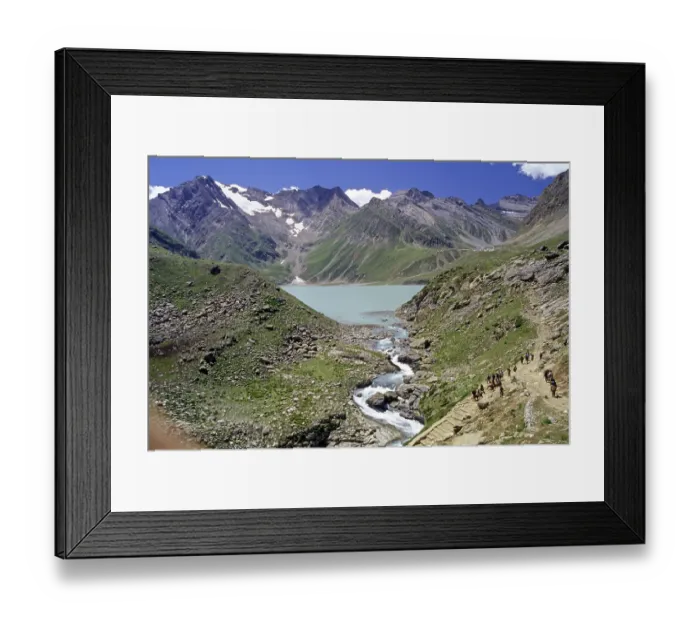 Framed Print : Peaks in Amarnath yatra, jammu and kashmir, india