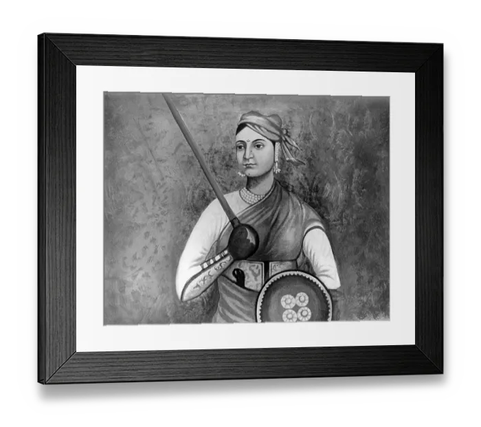 Framed Print : Painting of Rani lakshmibai