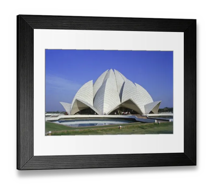 Framed Print : Bahai Temple, Delhi, India