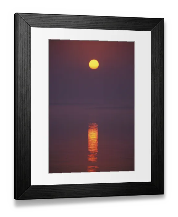 Framed Print : Sun and reflection