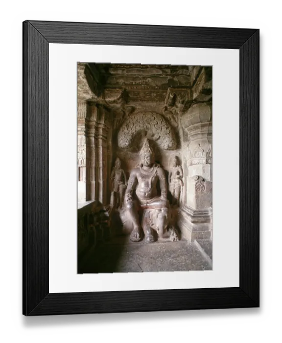 Framed Print : Statue of Lord Indra, Ellora cave No Framed Print : Statue of Lord Indra, Ellora cave No