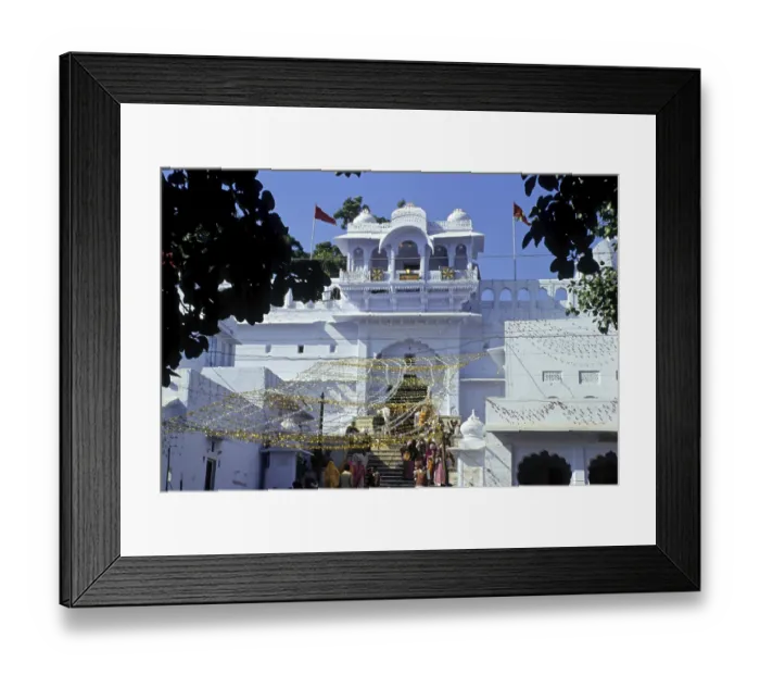 Framed Print : Brahma temple steps leading to main entrance gate pushkar rajasthan india Framed Print : Brahma temple steps leading to main entrance gate pushkar rajasthan india