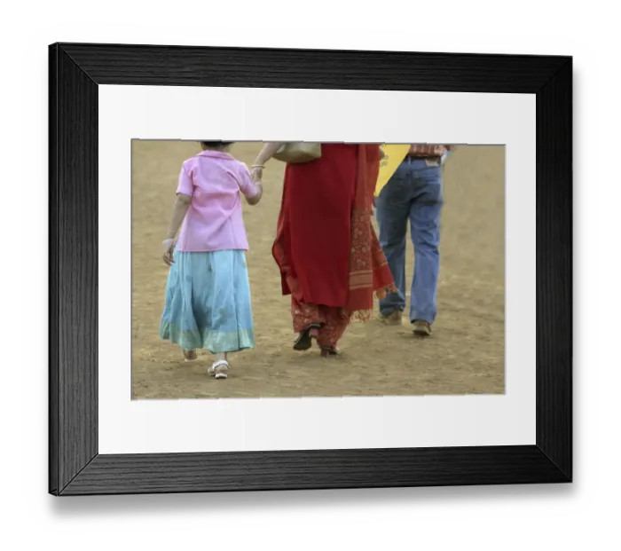 Framed Print : Indian mother and child walking at Shivaji park play ground Framed Print : Indian mother and child walking at Shivaji park play ground