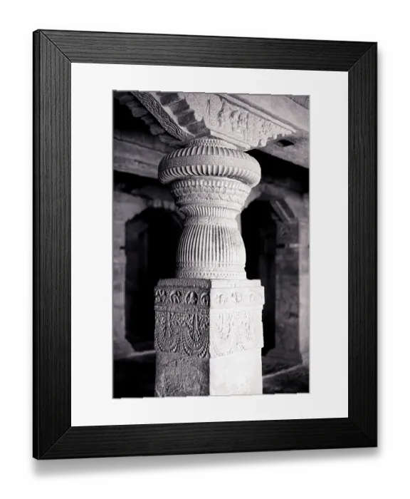 Framed Print : Pillar in Badami caves, Karnataka, India Framed Print : Pillar in Badami caves, Karnataka, India