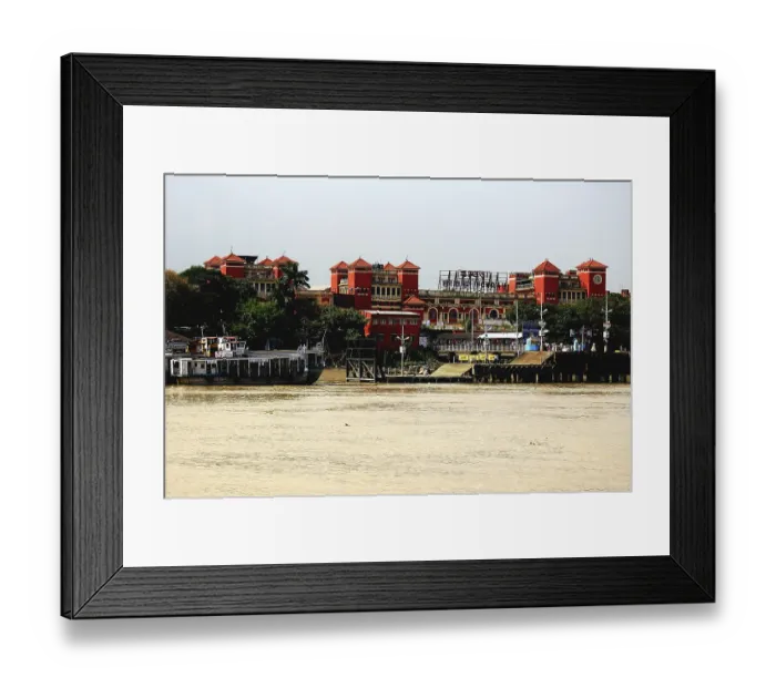 Framed Print : Howrah railway station old building in Calcutta