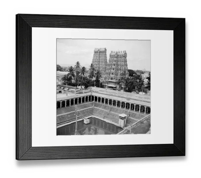 Framed Print : Meenakshi Temple And Golden Lotus Tank Framed Print : Meenakshi Temple And Golden Lotus Tank