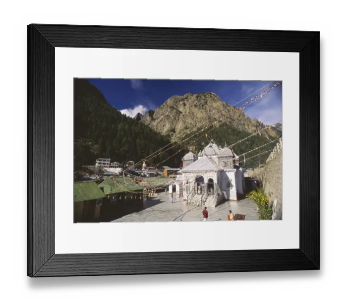 Framed Print : Gangotri Temple, uttaranchal, india