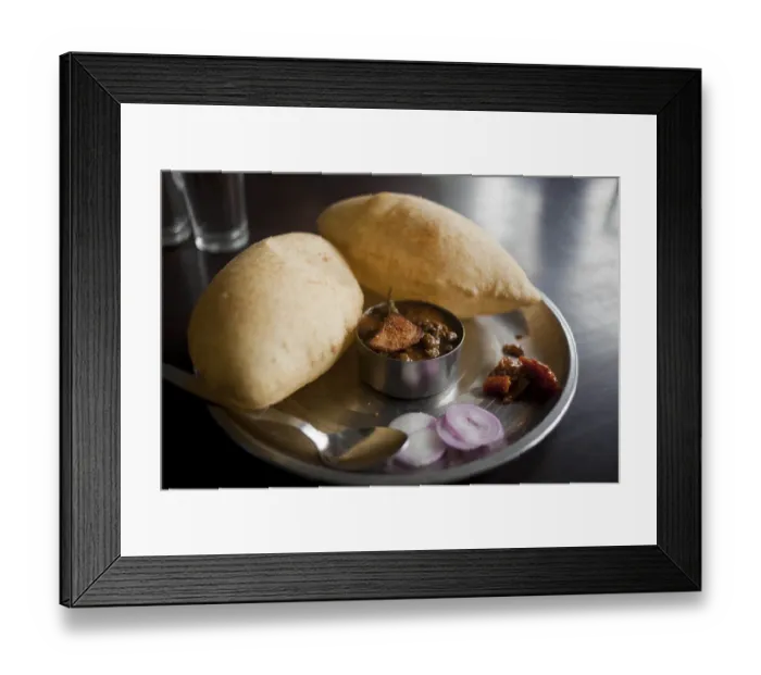 Framed Print : Chole bhature recipe, india, asia