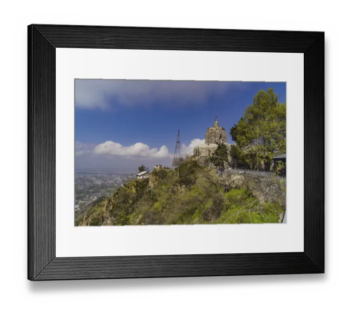 Framed Print : Shankaracharya temple, srinagar