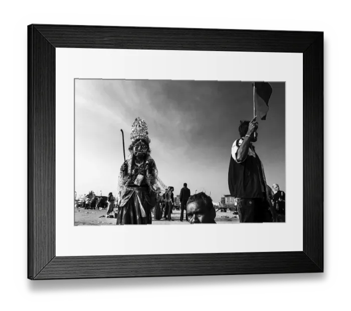 Framed Print : Child dress as durga ganga sagar kolkata west bengal