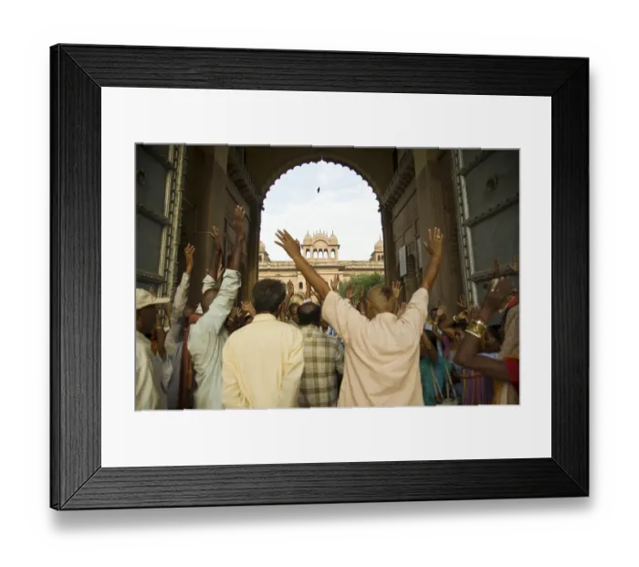 Framed Print : Radha madhav temple, mathura, uttar pradesh