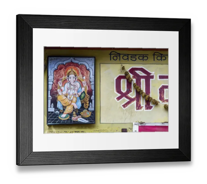 Framed Print : Lord Ganesha painted on shop, Sangli Framed Print : Lord Ganesha painted on shop, Sangli
