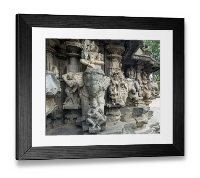 Framed Print : Sculpture kopeshwar temple, Kolhapur