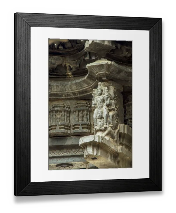 Framed Print : Sculpture on kopeshwar temple, Kolhapur