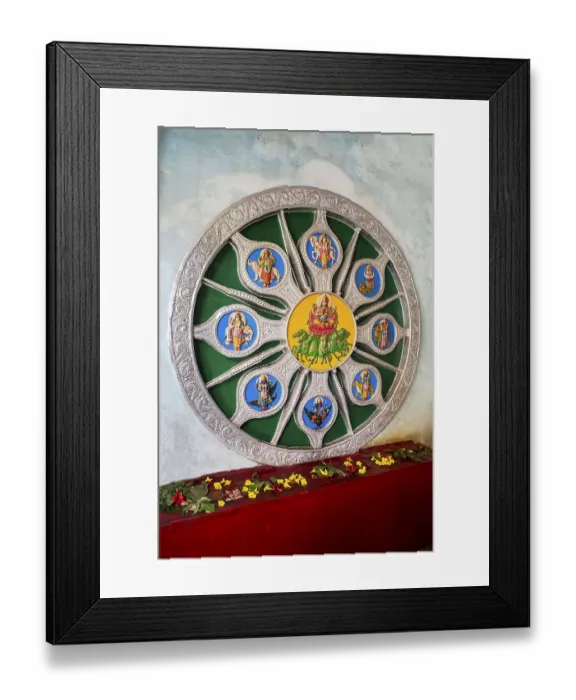Framed Print : Navagraha temple in chinnamasta temple complex