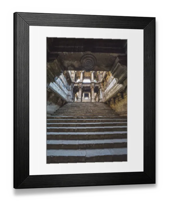 Framed Print : Dada harir step well, ahmedabad