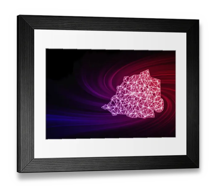 Framed Print : Map of Vatican, Polygonal mesh line map Framed Print : Map of Vatican, Polygonal mesh line map