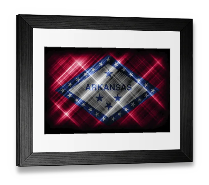 Framed Print : Arkansas state flag, Arkansas flag background modern flag