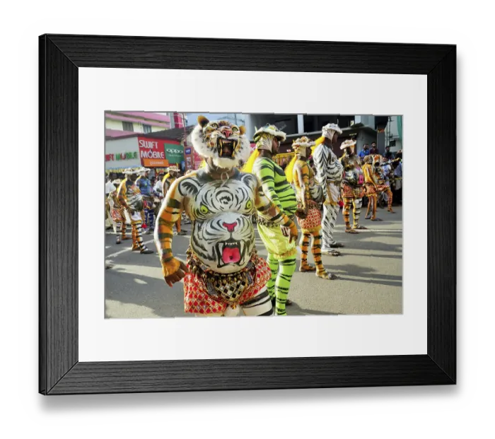 Framed Print : Pulikali Tiger Dance procession