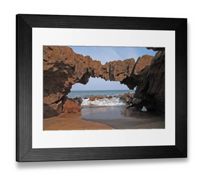 Framed Print : Rock bridge, Bheemili beach, visakhapatnam andhra pradesh