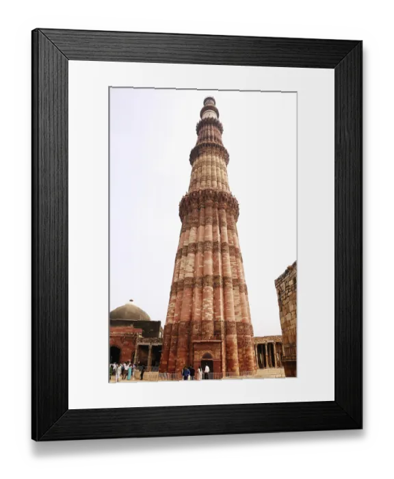 Framed Print : Qutub Minar, Delhi, India