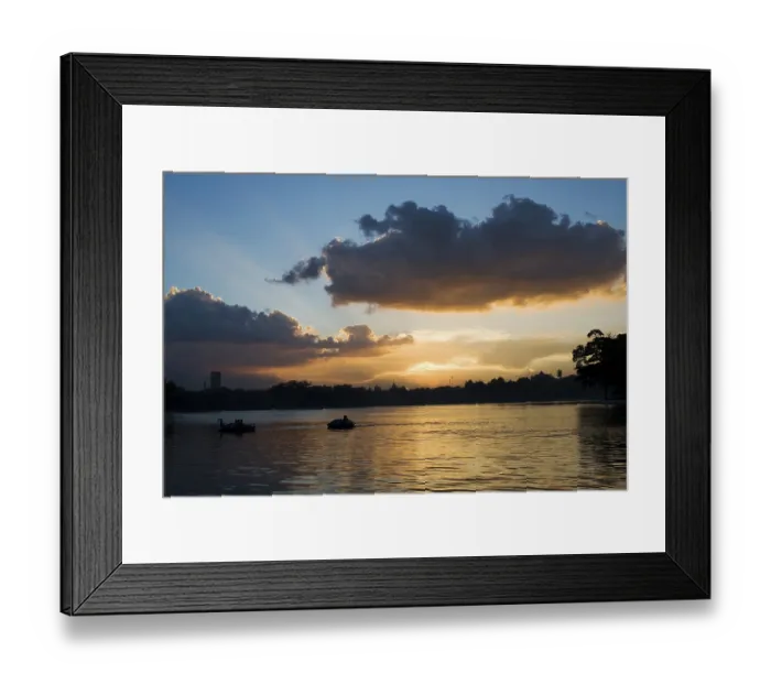 Framed Print : Ulsoor lake in Bangalore at Karnataka India Asia