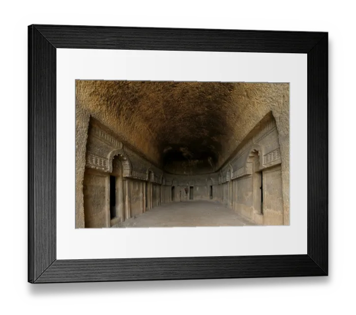 Framed Print : Bedsa caves in 2nd century B.C