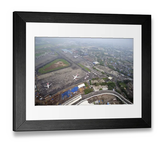 Framed Print : Aerial view of chhatrapati shivaji international airport Framed Print : Aerial view of chhatrapati shivaji international airport