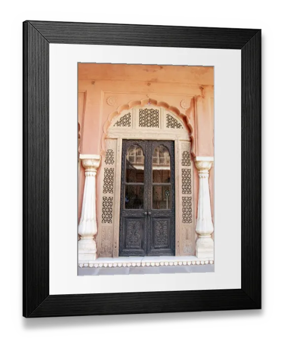 Framed Print : Traditional door inside Junagarh fort of Bikaner
