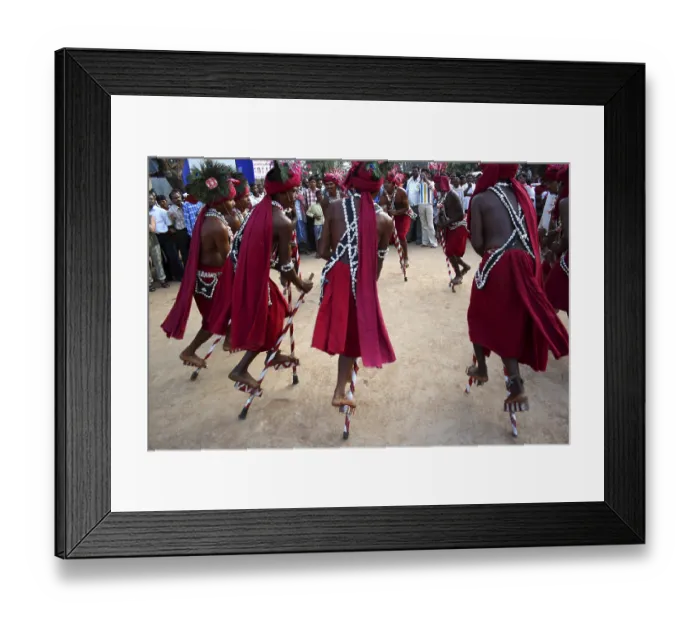 Framed Print : Folk dance, India