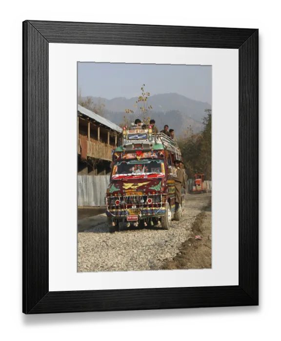 Framed Print : People travelling in vehicle, Jammu and Kashmir Framed Print : People travelling in vehicle, Jammu and Kashmir