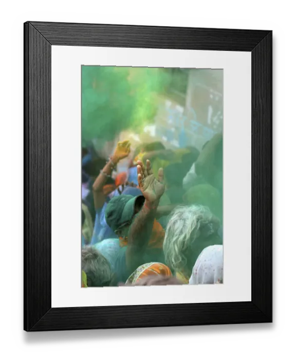 Framed Print : Holi festival, Barsana, Uttar Pradesh