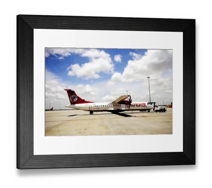 Framed Print : Kingfisher aircraft landing at Indira Gandhi International airport Framed Print : Kingfisher aircraft landing at Indira Gandhi International airport