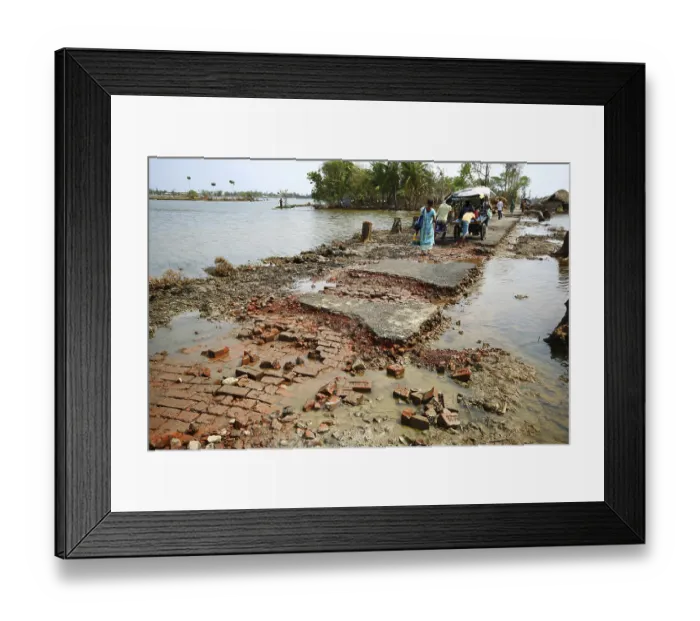 Framed Print : Roadway, ayla cyclone, Sunderban Framed Print : Roadway, ayla cyclone, Sunderban