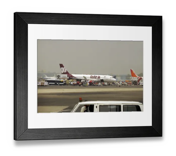 Framed Print : Go air aircraft at indira gandhi international airport