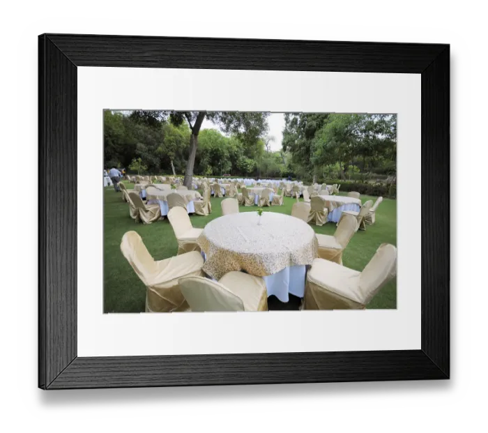 Framed Print : Garden restaurant in balsamand lake palace hotel Framed Print : Garden restaurant in balsamand lake palace hotel