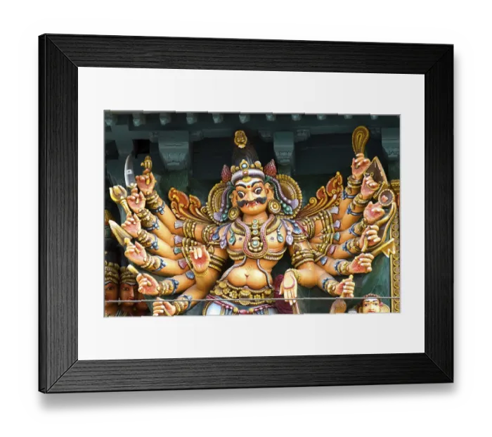Framed Print : Virabhadra or veerabhadra stucco figures on gopuram of meenakshi temple Framed Print : Virabhadra or veerabhadra stucco figures on gopuram of meenakshi temple