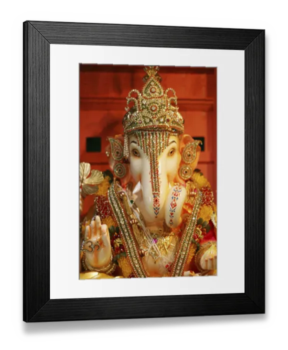 Framed Print : Idol of Lord Ganesha (elephant headed god) in Ganesh festival